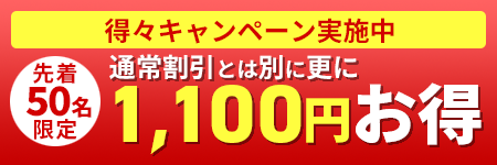 通常割引とは別に更に1100円お得